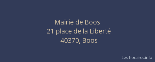 Mairie de Boos