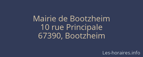 Mairie de Bootzheim