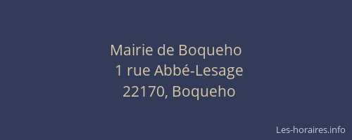 Mairie de Boqueho