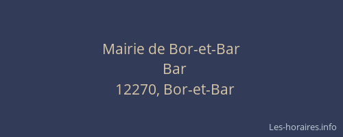 Mairie de Bor-et-Bar