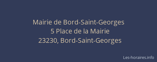 Mairie de Bord-Saint-Georges