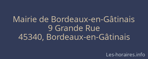 Mairie de Bordeaux-en-Gâtinais