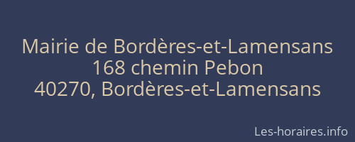 Mairie de Bordères-et-Lamensans