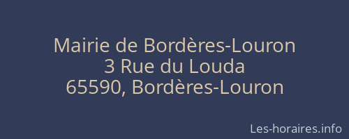 Mairie de Bordères-Louron