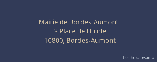 Mairie de Bordes-Aumont