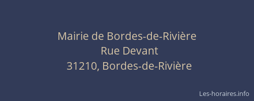 Mairie de Bordes-de-Rivière