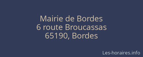 Mairie de Bordes