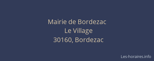 Mairie de Bordezac