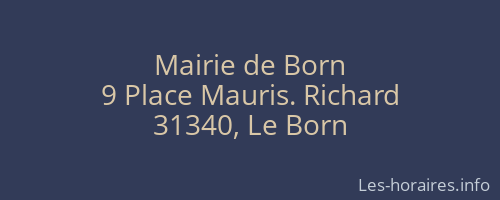 Mairie de Born