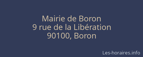 Mairie de Boron