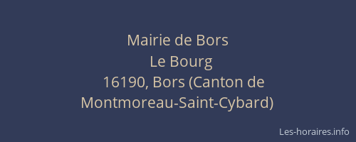 Mairie de Bors