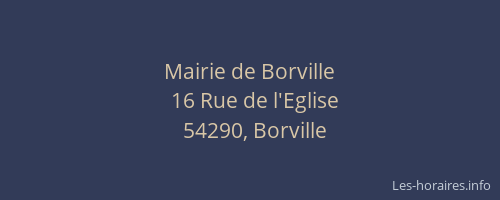 Mairie de Borville