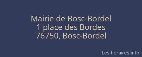 Mairie de Bosc-Bordel