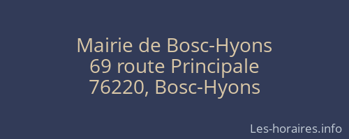 Mairie de Bosc-Hyons