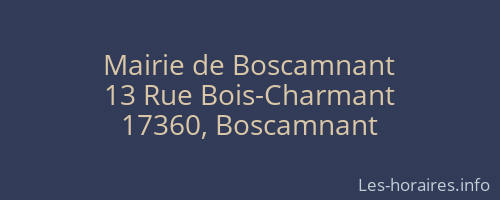 Mairie de Boscamnant