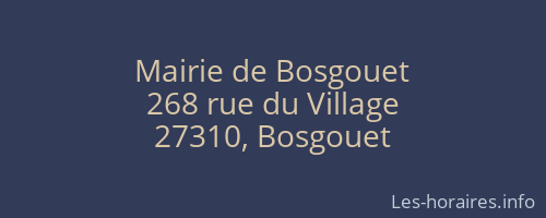 Mairie de Bosgouet