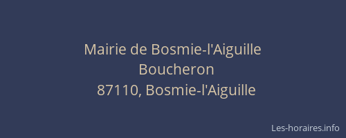 Mairie de Bosmie-l'Aiguille