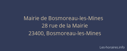 Mairie de Bosmoreau-les-Mines