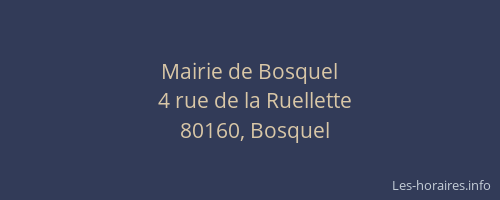 Mairie de Bosquel
