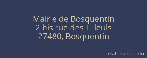 Mairie de Bosquentin