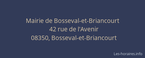 Mairie de Bosseval-et-Briancourt