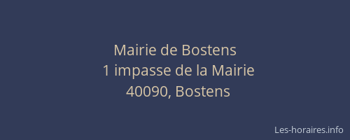 Mairie de Bostens