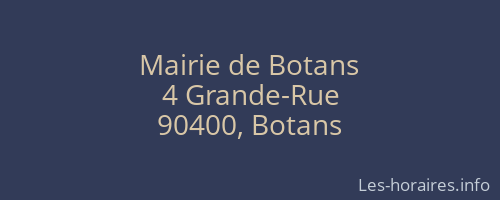 Mairie de Botans