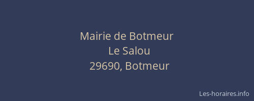 Mairie de Botmeur