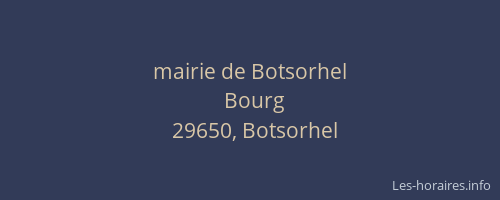 mairie de Botsorhel