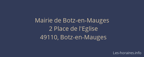Mairie de Botz-en-Mauges