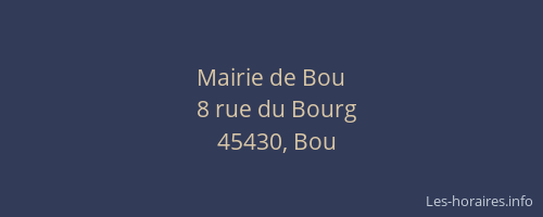 Mairie de Bou