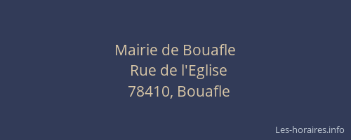 Mairie de Bouafle