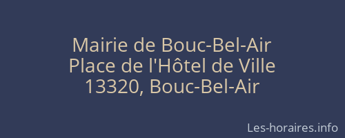 Mairie de Bouc-Bel-Air