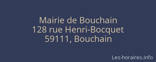 Mairie de Bouchain