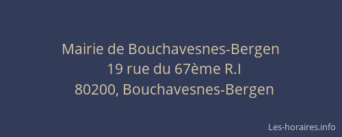 Mairie de Bouchavesnes-Bergen