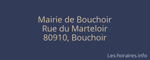 Mairie de Bouchoir