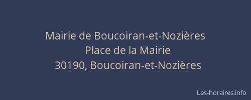 Mairie de Boucoiran-et-Nozières