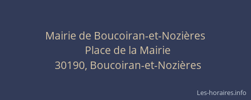 Mairie de Boucoiran-et-Nozi&egrave;res