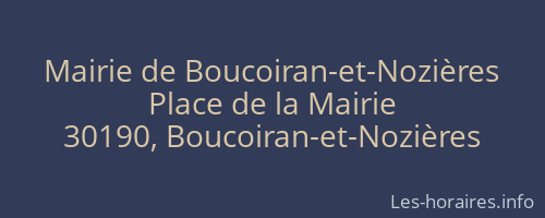 Mairie de Boucoiran-et-Nozières