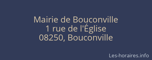 Mairie de Bouconville