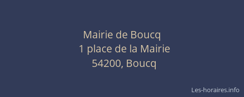 Mairie de Boucq