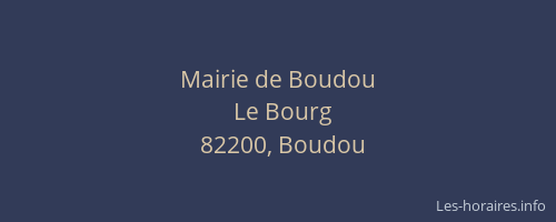 Mairie de Boudou