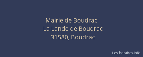 Mairie de Boudrac