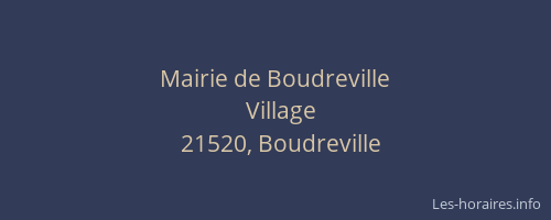 Mairie de Boudreville
