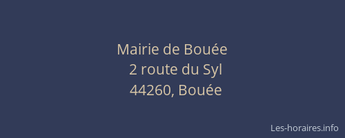 Mairie de Bouée