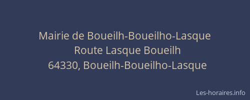 Mairie de Boueilh-Boueilho-Lasque