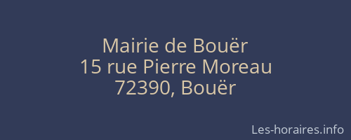Mairie de Bouër