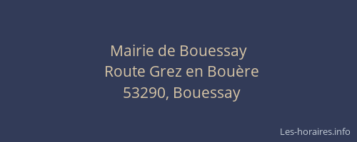 Mairie de Bouessay