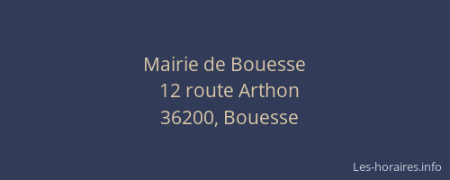 Mairie de Bouesse