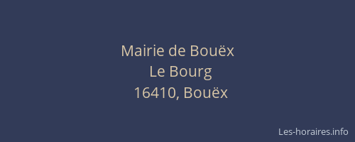 Mairie de Bou&euml;x